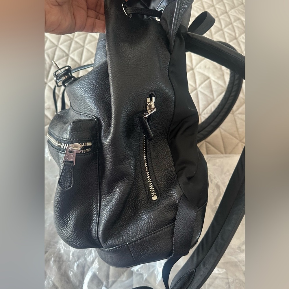 Coach Black Leather Men's Backpack - Picture 5 of 8